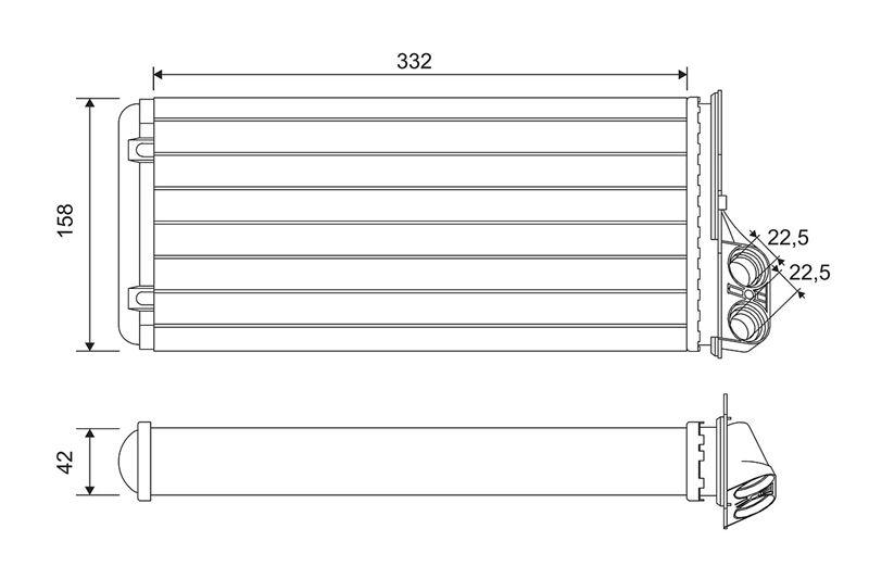 KALORIFER RADYATORU RENAULT MASTER II OPEL MOVANO II 2.5D 98-01  #### - VALEO - OEM 9161465