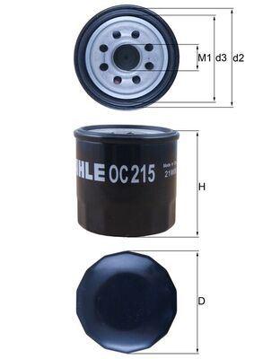 YAĞ FİLTRESİ OPEL AGILA B 1.0L 1.2L / CHEVROLET KA - MAHLE - OEM 95599746