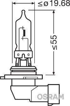 AMPUL 12V HB3 9005 60W P20d - OSRAM