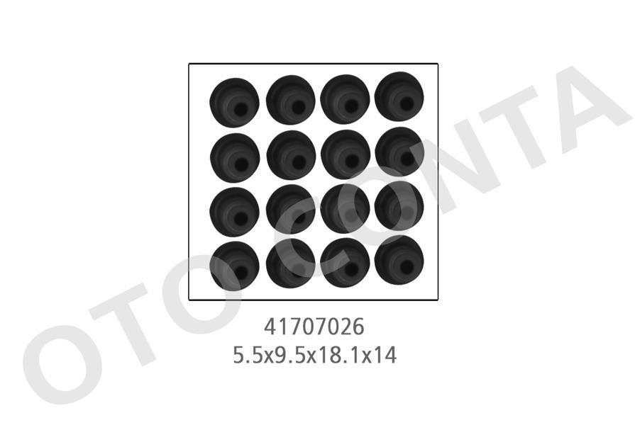 SUBAP KECESI TAKIM 16 ADET 5.5X9.5X18.1X14 mm CITROEN BERLINGO C3 C4 C ELYSSE PEUGEOT PARTNER P206 P207 P208 P2008 P3008 P301 P307 P308 G8DA GPDA HHDA MTDA DV6ATED4 DV6B - OTOCONTA - OEM 0956.51