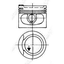 MOTOR PİSTON+SEGMAN (1.00) AUDI 80 1.8T - YENMAK - OEM 026107065R