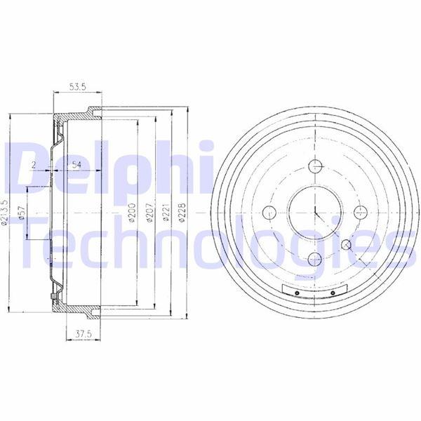 KAMPANA ARKA OPEL ASTRA F 1.4 91- - DELPHI - OEM 90193915