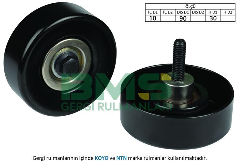 ALTERNATÖR GERGİ RULMANI FIESTA 1.8DI (00-)-FOCUS 1.8TDCI-1.8DI-1.8TDDI (98-04)-TOURNEO CONNECT 1.8D - BMS - OEM 98FF19A216BB