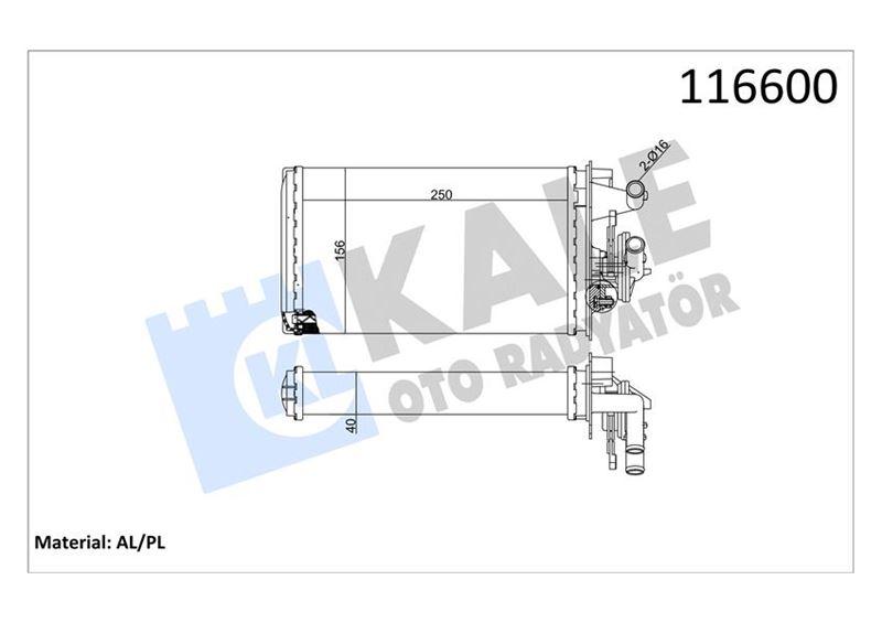 KALORİFER RADYATÖRÜ FIAT TEMPRA 95>01 TİPO 95 - KALE - OEM 7754065