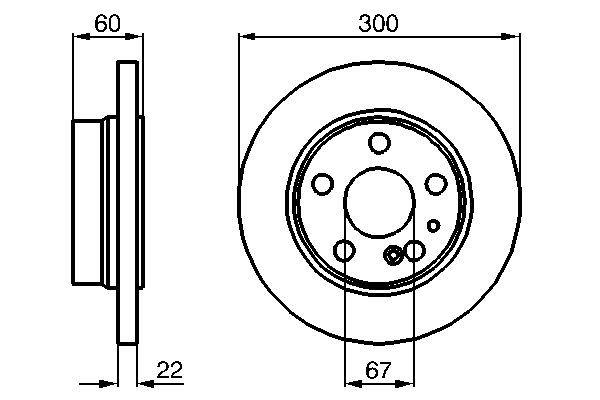 FREN DISKI ARKA MERCEDES S-CLASS W140 W220 - BOSCH - OEM A1404230412