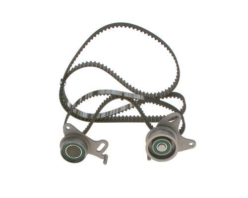 TRİGER KAYIŞ SETİ (EKSANTRİK SETİ) HYUNDAI H100 STAREX 2,5L D4BB D4BF 97-> / KIA K2500 2,5L D4BH 03-> / MITSUBISHI L300, L200 2,5L 4D56 K64T K74T 96-07 / PAJERO 2,5L 4D56 94-> (2 KAYIŞ + 2 RULMAN) (163x250 + 099X190) - BOSCH - OEM 2431542200