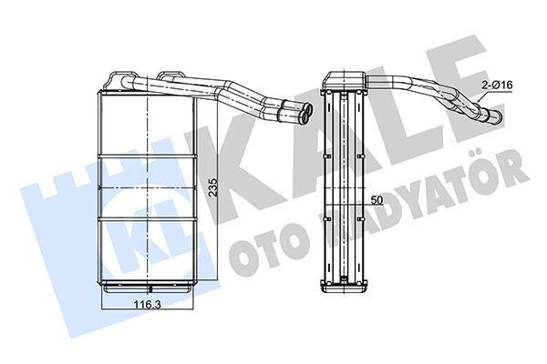 KALORIFER RADYATORU 18 K4F - 20 T2N FREELANDER I L314 98>06 - KALE - OEM JEF100150