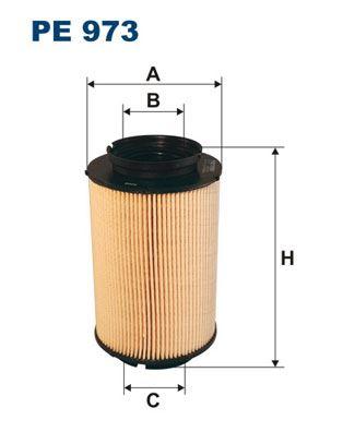 YAKIT FİLTRESİ CADDY(04-)-GOLF(03-)-JETTA (05-10)-OCTAVIA(04-10)-TOURAN(03-10)-LEON(05-) 2.0 1.9 TDI (PE973) - FILTRON - OEM 1K0127177A