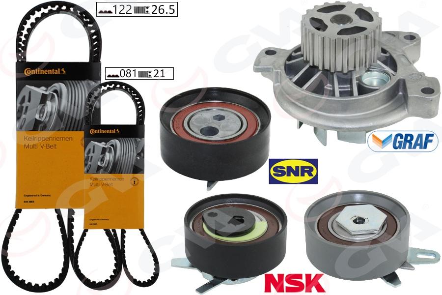 DEVİRDAİMLİ TRİGER SETİ(122x26.5 -081x21) T4 2.5TDI - LT35 2.5TDI (ACV-ANJ-AVR) - GVA - OEM 074198119