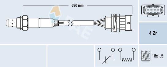 OKSILEN SENSORU X10XE X12XE CORSA B - FAE - OEM 93189974