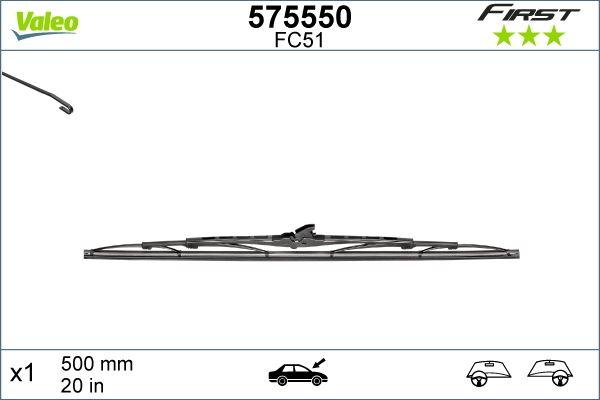 SİLECEK SÜPÜRGESİ RENAULT-DACIA (500 mm) - VALEO - OEM 288901158R