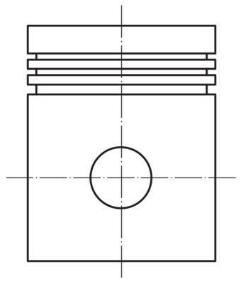 PISTON 79.00 mm (+ 0.50) OPEL ASTRA G-H VECTRA C MERIVA 1.6 16V 02- Z14XE Z16XEP (TWINPORT) - MAHLE MOTOR - OEM 24427519