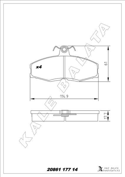 BALATA ÖN SIERRA HB-SW 82-87 - KALE - OEM 5018981