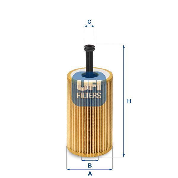 YAĞ FİLTRESİ PARTNER-BERLINGO (96-)-P106 (97-)-P206 (98-)-P306 (93-01)-P307- C3 (02)- 1.4-1.6 16V - UFI - OEM 1109.AN