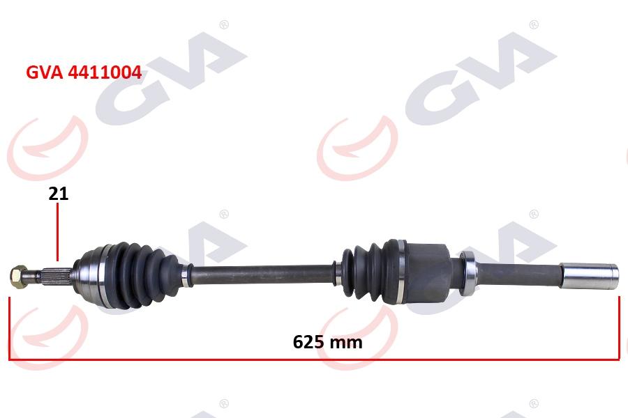 KOMPLE AKS SAĞ MEGANE II 1.6 16V (03-08) (804mm)( - GVA - OEM 8200613828