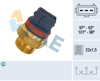 FAN MÜŞÜRÜ BERLINGO-PARTNER-SAXO VTS-P106 GTI-P205-P405-P106 SAXO (97-92°) - FAE - OEM 1264.25