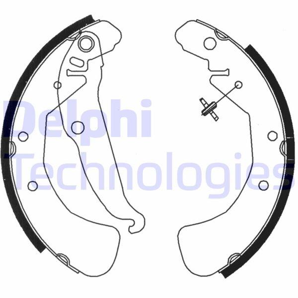 ARKA FREN BALATASI PABUCLU ASTRA F 91-98 - ASTRA G 98-05 ASTRA H 04-> COMBO 01-> VECTRA B-ZAFIRA A INCE TIP 230×42mm - DELPHI - OEM 93189978
