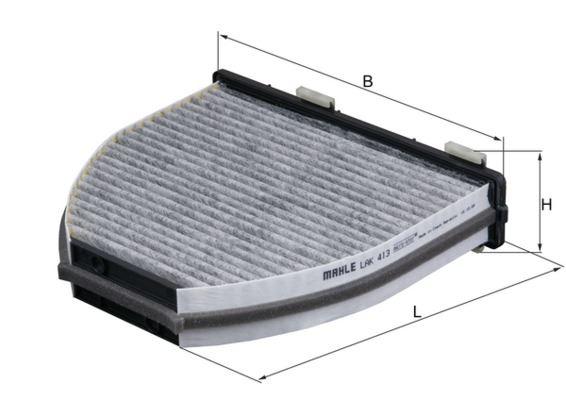 POLEN FILTRESI MERCEDES W204 W212 C218 X204 C190 C197 R231 KARBONLU - MAHLE - OEM A2128300318