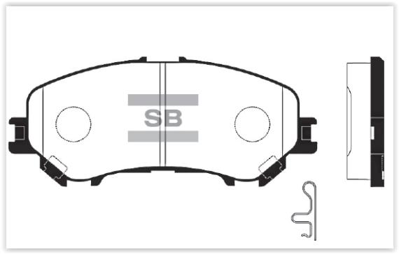 ÖN BALATA RENAULT KADJAR 15> KOLEOS II 15> NISSAN QASHQAI (J11) 13> X TRAIL III 14> - SANGSIN - OEM 410604EA0A