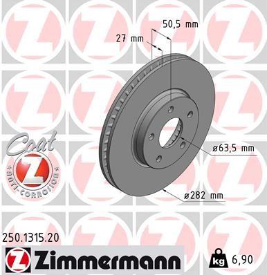 ON FREN DISK AYNA FOCUS IV 17> - ZIMMERMANN - OEM JX611125AEB