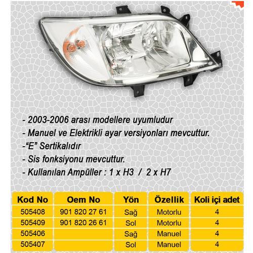 FAR SOL SPRINTER 03>07 MOTORLU - AYFAR - OEM A9018202661
