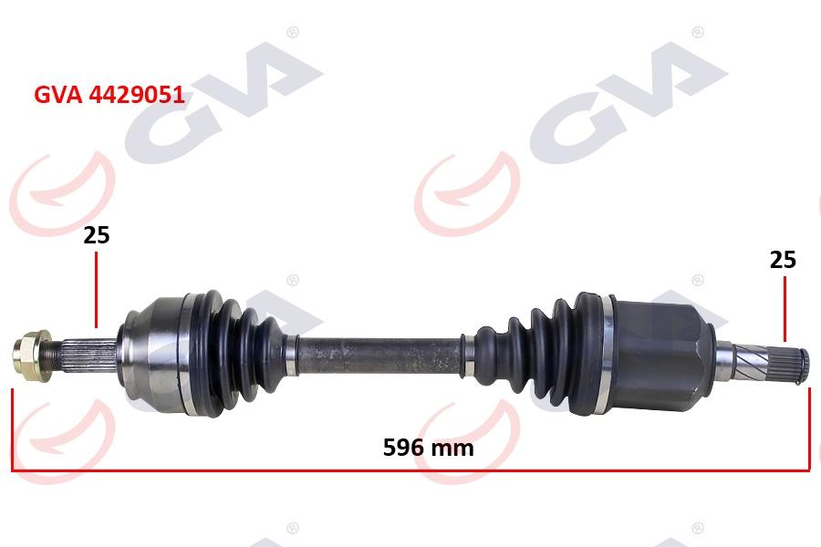KOMPLE AKS SOL DOBLO 1.6 MJT AT/MT (10-) (596mm) - GVA - OEM 51815194