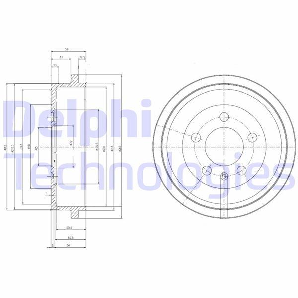 KAMPANASI ARKA 5D-200MM CORDOBA-IBIZA IV-V-FABIA-POLO 1.2/1.4/1.6/1.8/1.9/2.0 01-> - DELPHI - OEM 6R0609617C
