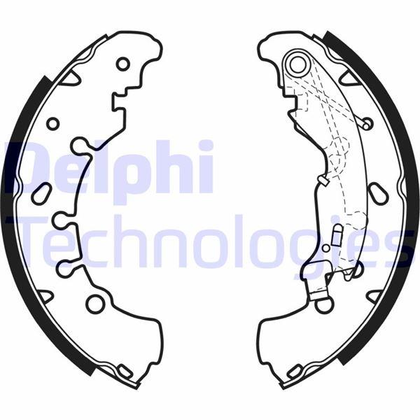 ARKA PABUÇ BALATA OPEL CORSA D 16> ADAM 14>18 PEUGEOT BIPPER 08> P605 90> CITROEN NEMO 08> FIAT FIORINO 08> PANDA 09>PUNTO 05> (203x38) GS8739 - DELPHI - OEM 93168956