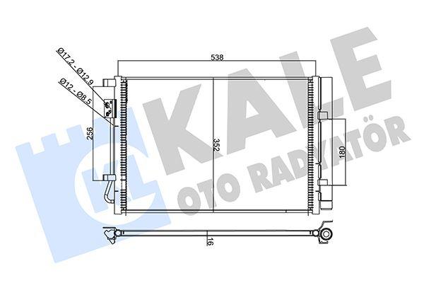354090 KONDENSER HYUNDAI i20-i20 ACTIVE - KALE - OEM 97606C8000
