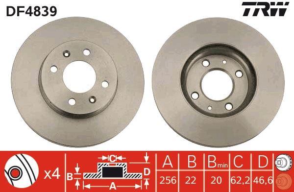 ON FREN DISKI AYNASI ACCENT ERA 06-11 - RIO 05> I20 07 > 1.2 256mm  #### - TRW - OEM 517121G000