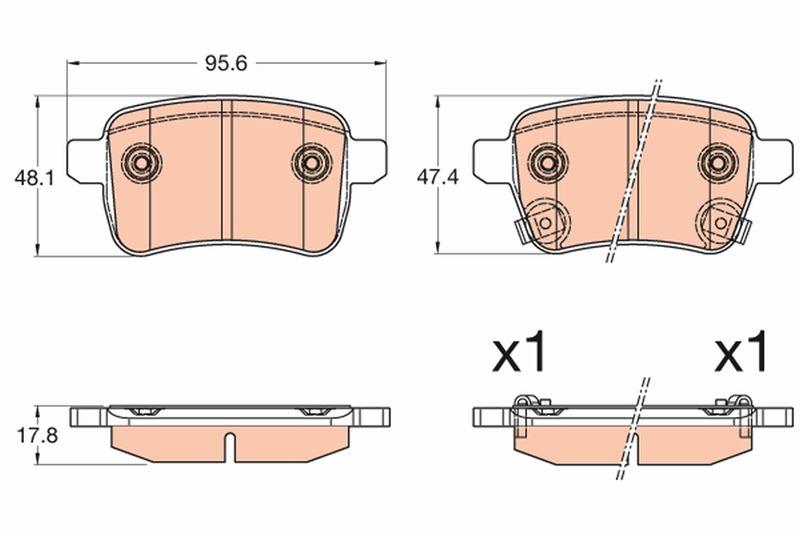 ARKA FREN BALATASI OPEL CORSA E 14>19 ADAM 14 - TRW - OEM 95517078