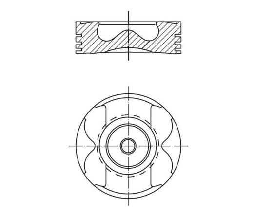 PISTON + SEGMAN 0.50 80.50mm MERCEDES OM622 W447 . RENAULT R9M 1.6 dCi MEGANE TALISMAN TRAFIC NISSAN QASHQAI X-TRAIL NV300 - GOETZE - OEM A6220300100