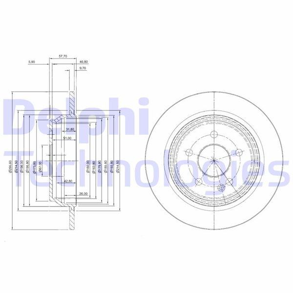 FREN DISKI ARKA (5D 296MM) VITO 639 03- - DELPHI - OEM A6394230112