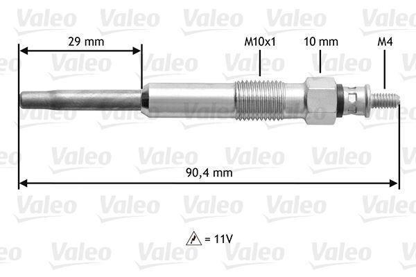 KIZDIRMA BUJISI PARTNER-BERLINGO-JUMPY-SCUDO-XSARA-P206-P306-EXPERT-C15 1.9 D DW8-DW8B 00> P106-SAXO-XSARA-AX-ZX TUD5 1.5 DIZEL 94> - VALEO - OEM 5960.F6