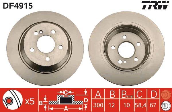 FREN DISKI ARKA MERCEDES S-CLASS W221 C216 - TRW - OEM A2214231112