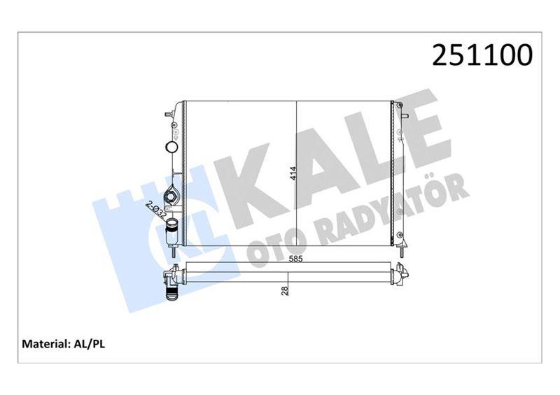 MOTOR RADYATOR MEGANE 1.6/2.0 AC ( 2 SIRA AL+PL ) - KALE RADYATOR - OEM 8200189286