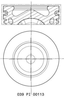PİSTON+SEGMAN FOCUS/C-MAX/MONDEO/COURİER/FİESTA/308/3008/PARTNER/BERLİNGO/C4/C5/207/508/5008/EXPERT/JUMPY/DS3/DS5 1,6 TDCİ 95-115 PS EURO 5 0,50 ( ÇAP: 75 MM) - MAHLE - OEM AV6Q6K108AA