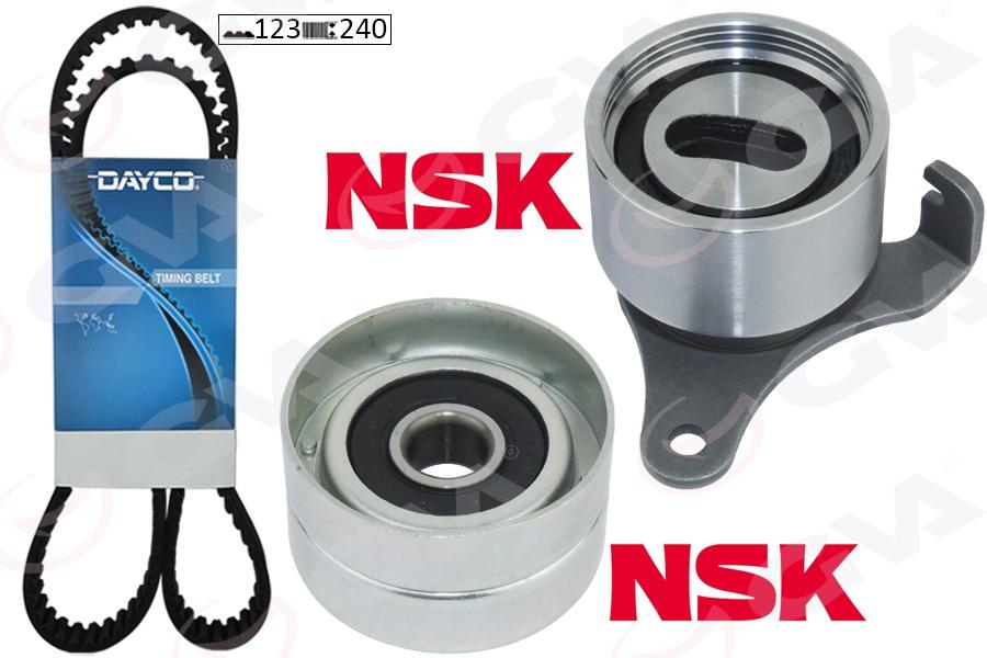TRİGER KAYIŞ SETİ (EKSANTRİK SETİ) TOYOTA COROLLA 1.3L 2E (karbüratörlü) EE90. EE100 88-98 (1 KAYIŞ + 2 RULMAN) (123x240) - GVA - OEM 1356819025