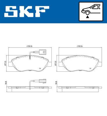 ÖN FREN BALATASI (FİŞLİ) FIAT BRAVO II 08>14 EG - SKF - OEM 77365188