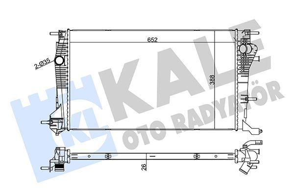 SU RADYATORU FLUENCE - MEGANE III - SCENIC III 2.0 1.9 DCI 09- MANUEL - KALE RADYATOR - OEM 214100016R