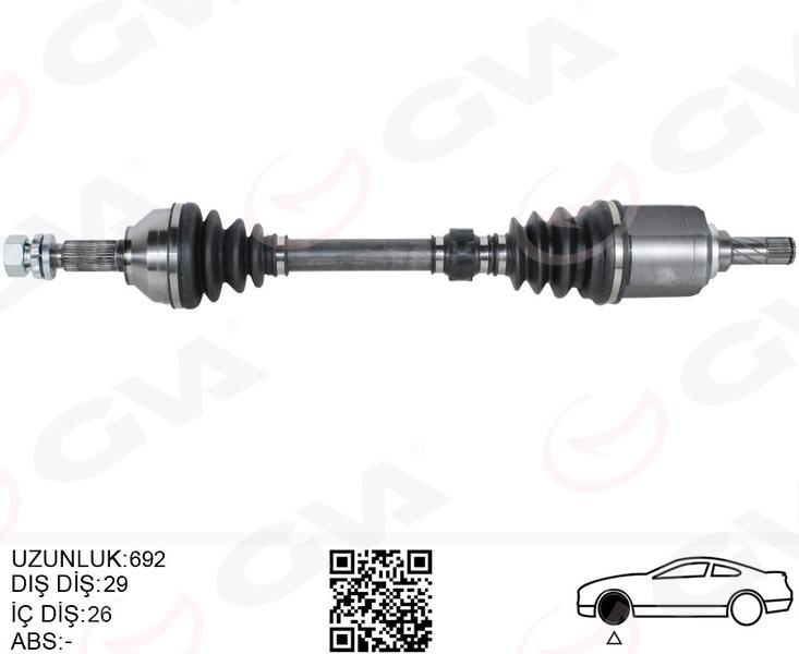 KOMPLE AKS SOL NISSAN QASHQAI 1.5L K9K J10 06-13 (MANUEL VİTES) - GVA - OEM 39101JD52B