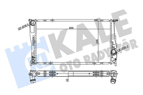 MOTOR SU RADYATORU BMW N20 N52 N54 N55 E82 E88 E90 E91 E92 E93 E84 E89 - KALE - OEM 17117547059
