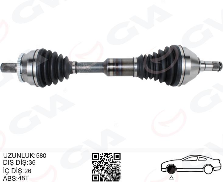 ÖN AKS KOMPLE SOL VOLVO XC90 02> (ABS LI) - GVA - OEM 8601581