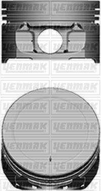MOTOR PİSTON+SEGMAN (STD) P106-P206-P306-P307-P308-PARTNER-BERLINGO-C2-C3-C4-XSARA TU5JP4 1.6 16V (TEPE YÜK 0.15 MM) 109 KW - YENMAK - OEM 0628.N0