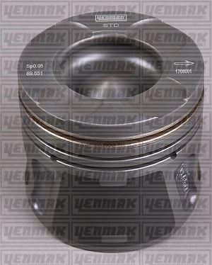 MOTOR PİSTON+SEGMAN (STD) (69,60 mm) DOBLO-FİORİNO-LINEA-GRANDE PUNTO-ASTRA 1.3D MJET 1.3 CDTI (EURO 5) - YENMAK - OEM 55197996