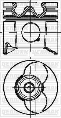 PİSTON+SEGMAN (STD 85mm) P206-P306-P307-P406-P607-BOXER-PARTNER-EXPERT-JUMPY-C4-C5 2.0HDI-2.0JTD (PKW-RHZ-RHY-DW10ATED) - YENMAK - OEM 0628.N3