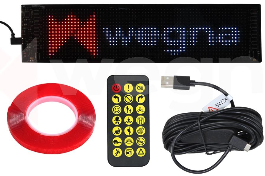 ARAÇ İÇİ ARABA IŞIĞI (LED EKRAN)(20x64) (10.2x34.8cm) - WEGNA - OEM AKSESUAR