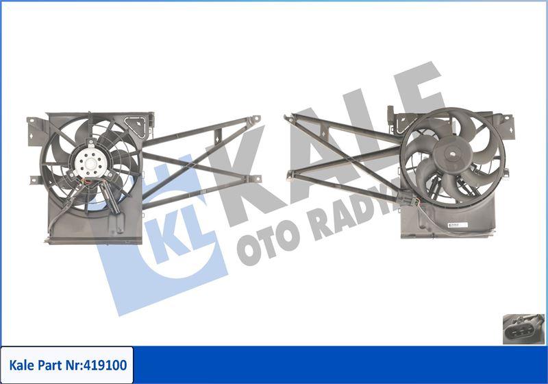 FAN MOTORU OPEL VECTRA B (120W 310MM) (FAN-MOTOR-DAVLUMBAZ) - KALE RADYATOR - OEM 52464739