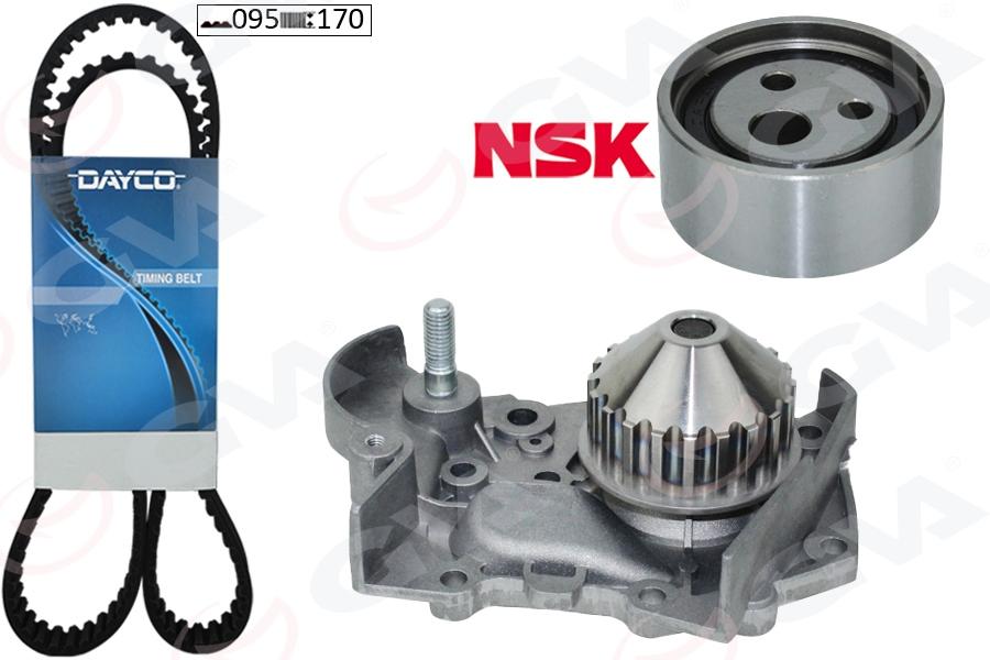 DEVİRDAİMLİ EKSANTRİK GERGİ KİTİ RENAULT CLIO I 90>98 R19 88>95 MEGANE I 96>99 (095x170) 1.2-1.4-1.6 - GVA - OEM 7701472726
