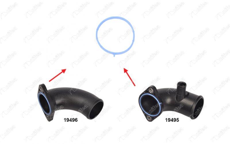 TURBO BORUSU FORD TRANSIT V348 2.4 TDCİ 06>11 — NIFEA 19497 - NIFEA - OEM 6C1Q6K686AC